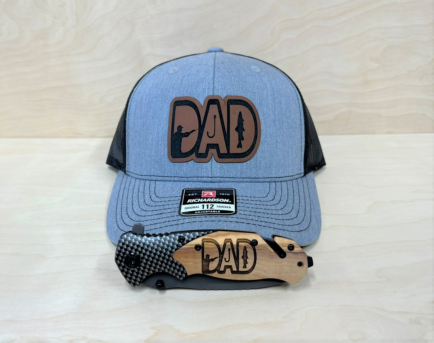 Fathers Day Bundle Dad Fishing Hat & Knife