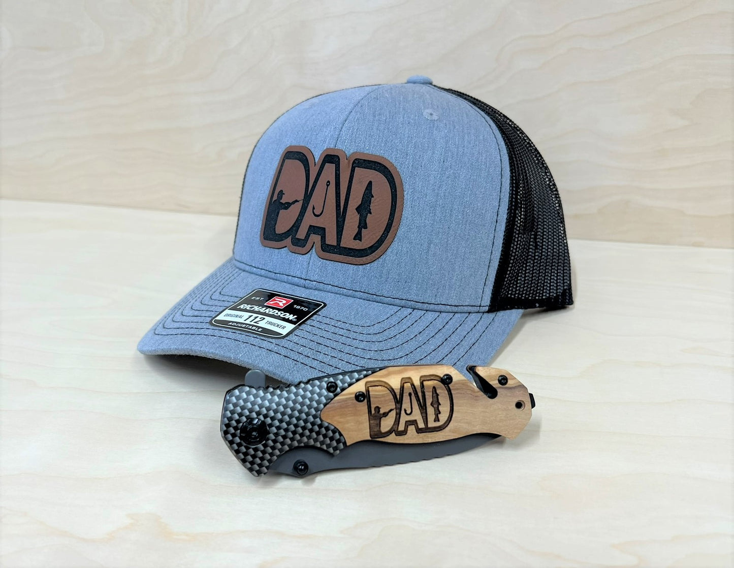 Fathers Day Bundle Dad Fishing Hat & Knife