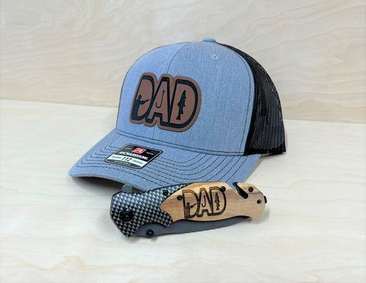 Fathers Day Bundle Dad Fishing Hat & Knife