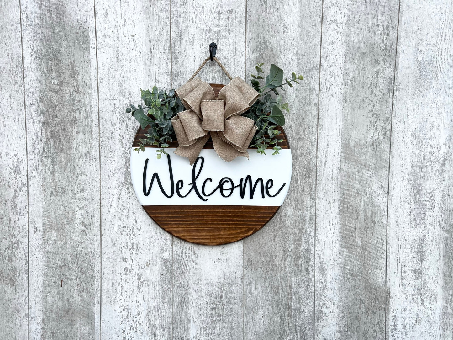 Welcome Interchangeable Door Hanger, Front Door Welcome Sign