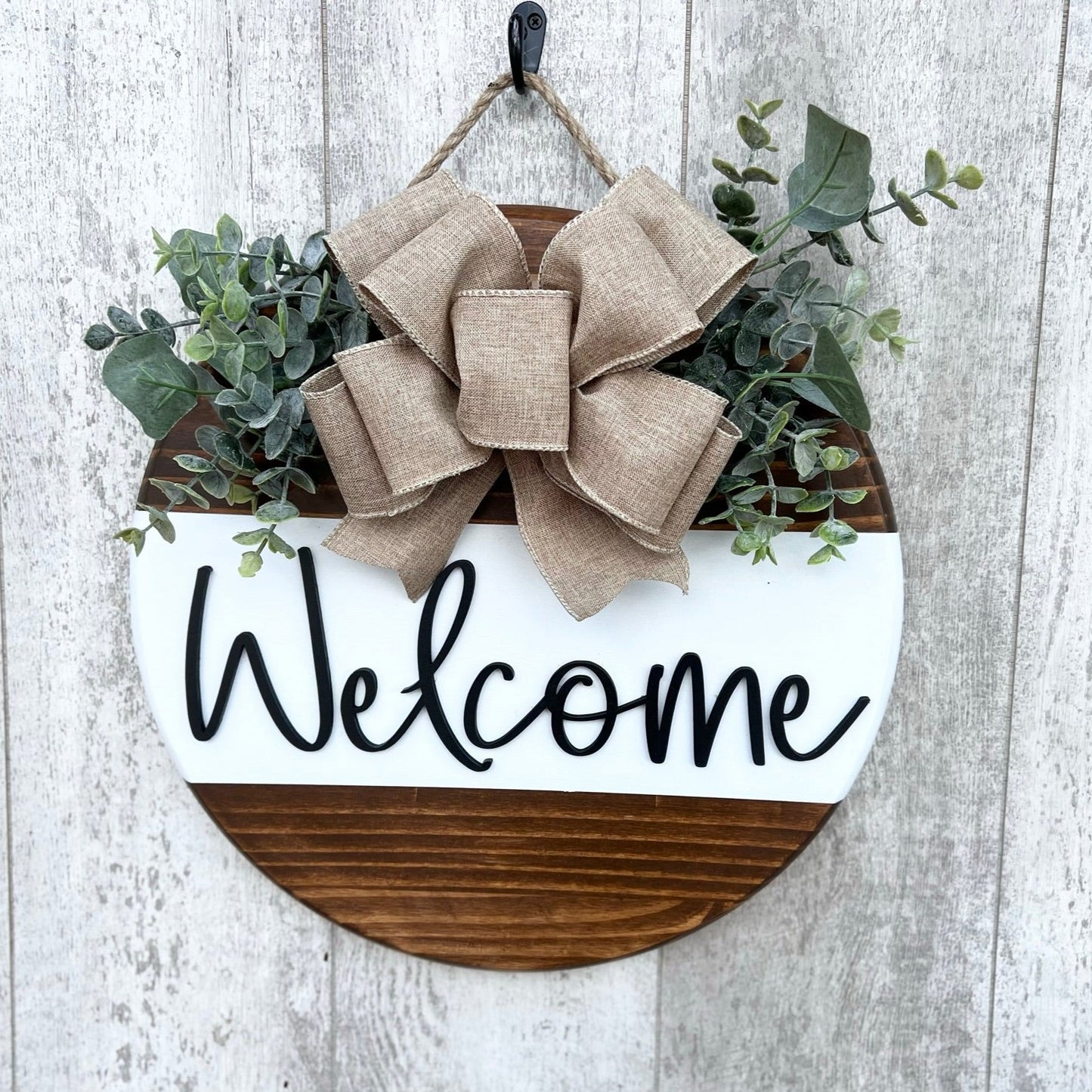 Welcome Interchangeable Door Hanger, Front Door Welcome Sign