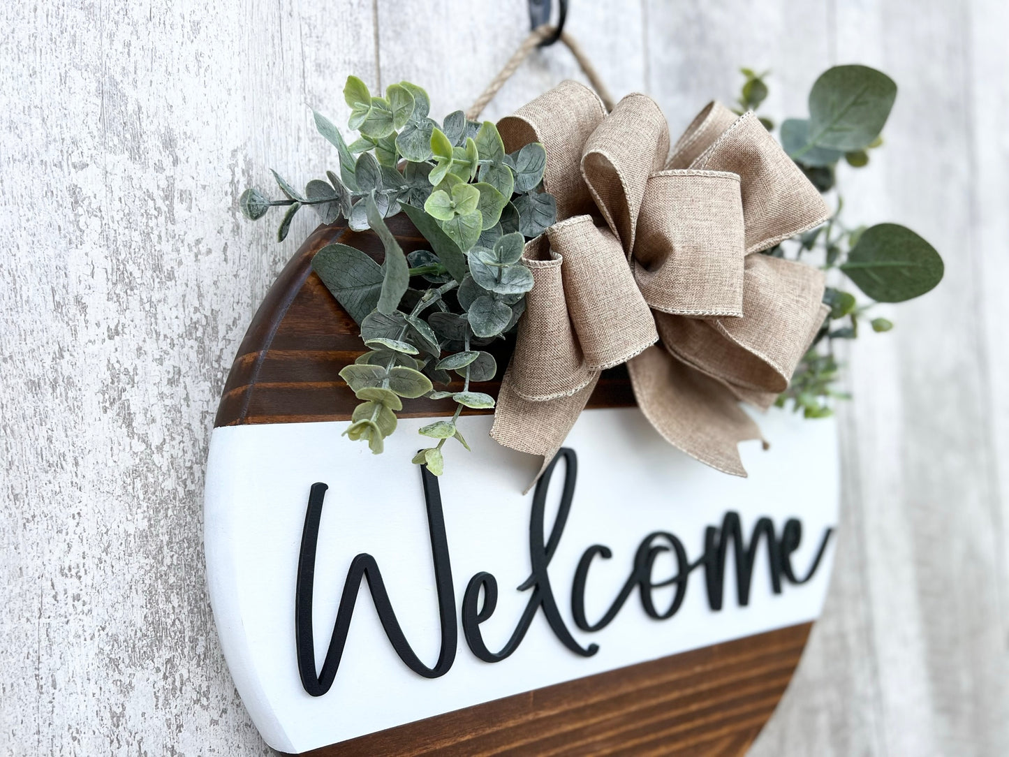 Welcome Interchangeable Door Hanger, Front Door Welcome Sign