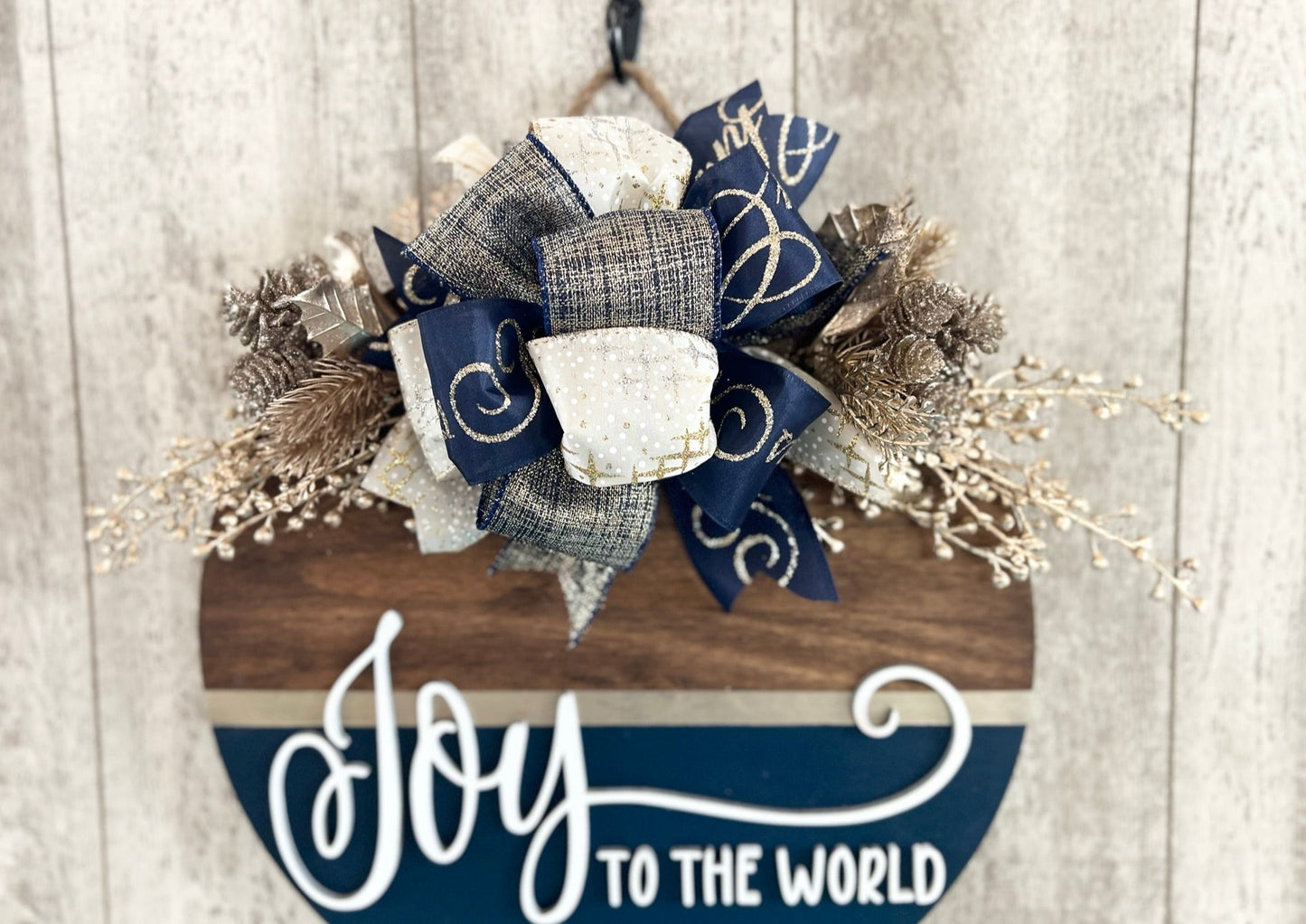 Joy to the World Christmas Door Hanger