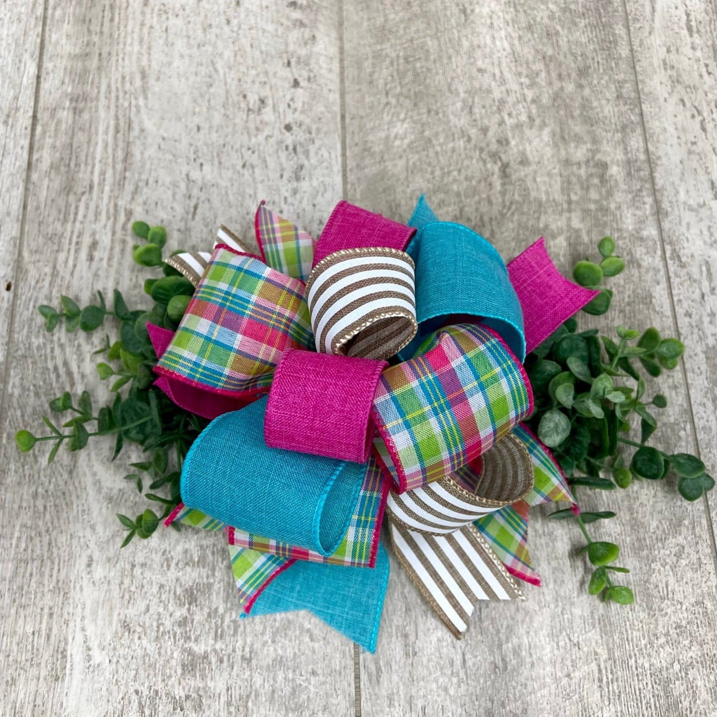 Plaid Summer Interchangeable Bow Attachment