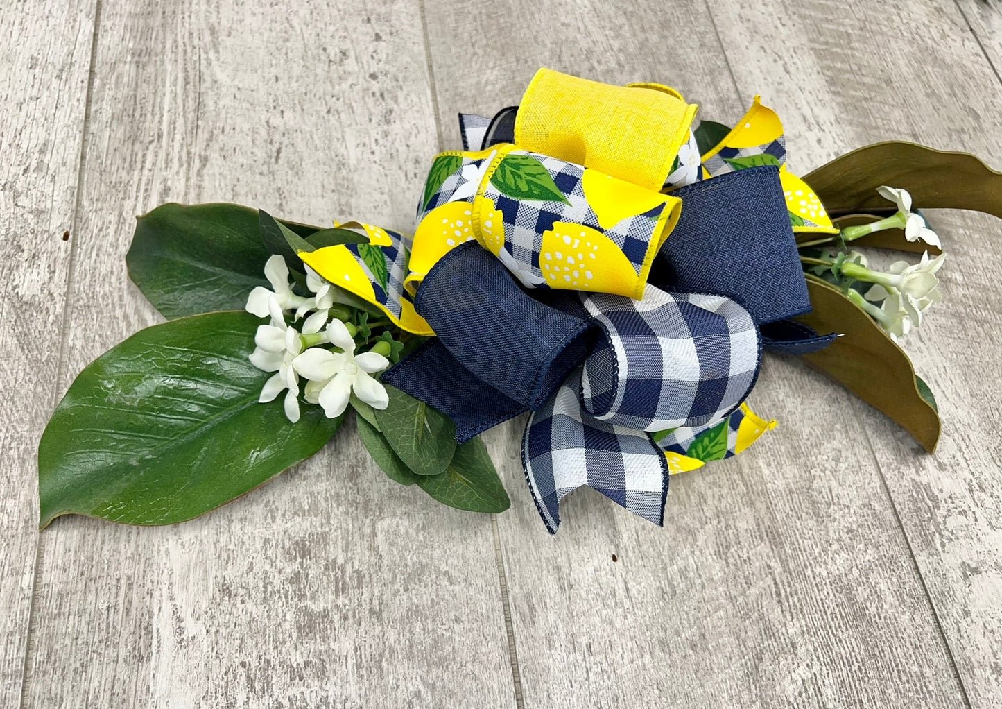 Lemon & Plaid Interchangeable Bow Attachment