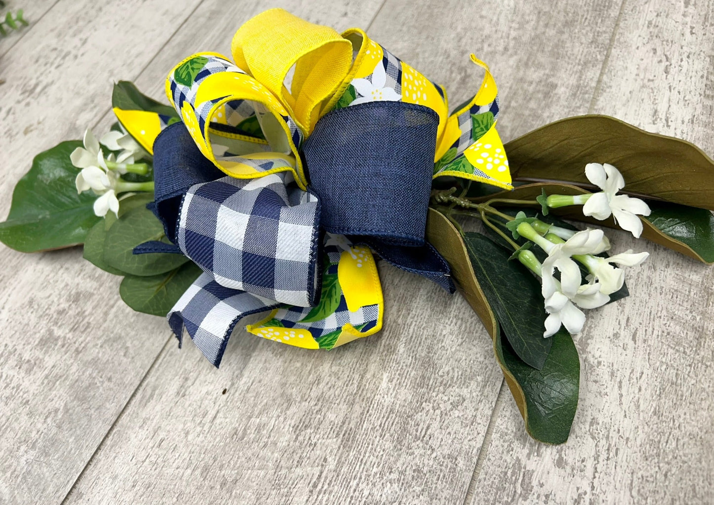 Lemon & Plaid Interchangeable Bow Attachment