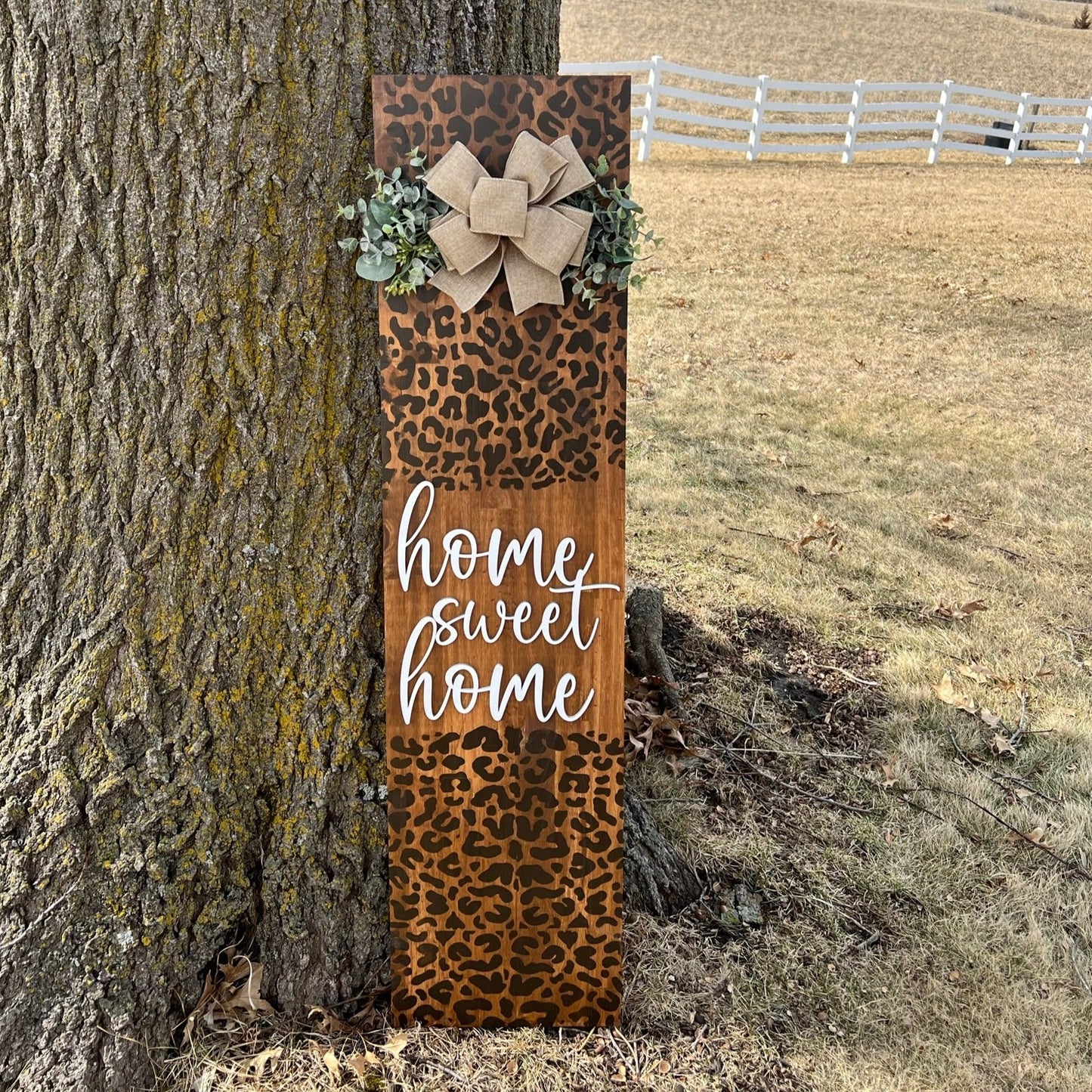 Home Sweet Home Cheetah Porch Sign