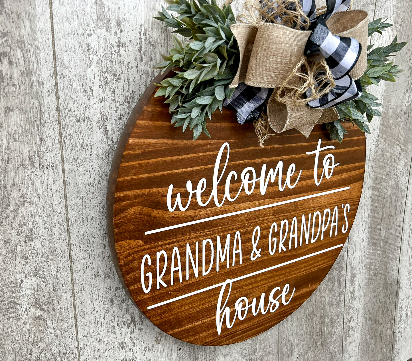 Welcome to Grandma & Grandpa's House Interchangeable Door Hanger