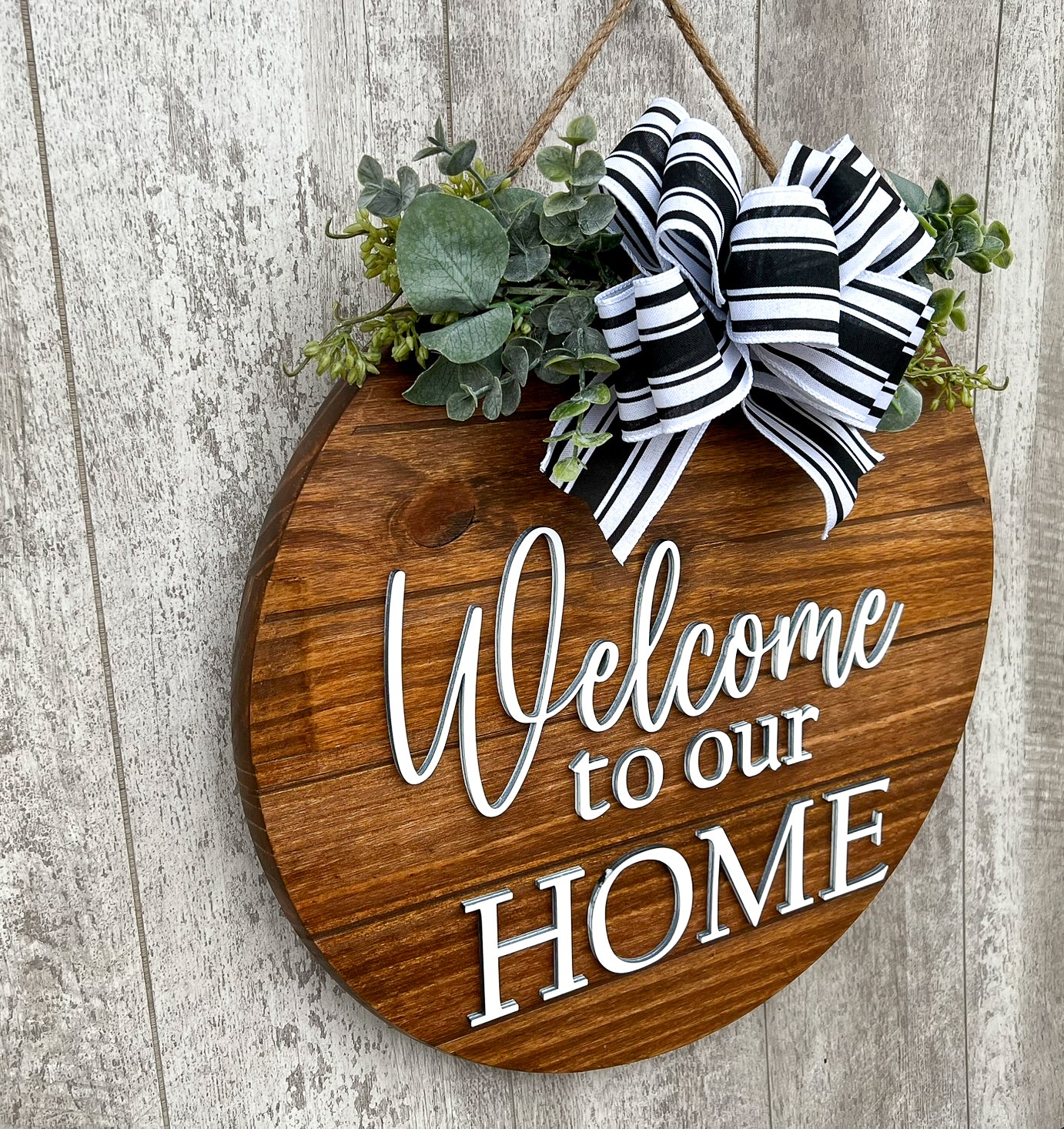 Welcome To Our Home Door Hanger, Interchangeable Door Hanger