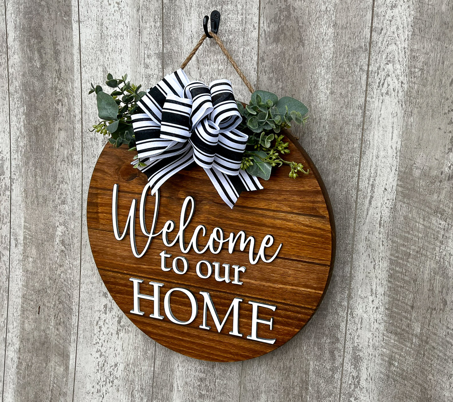 Welcome To Our Home Door Hanger, Interchangeable Door Hanger