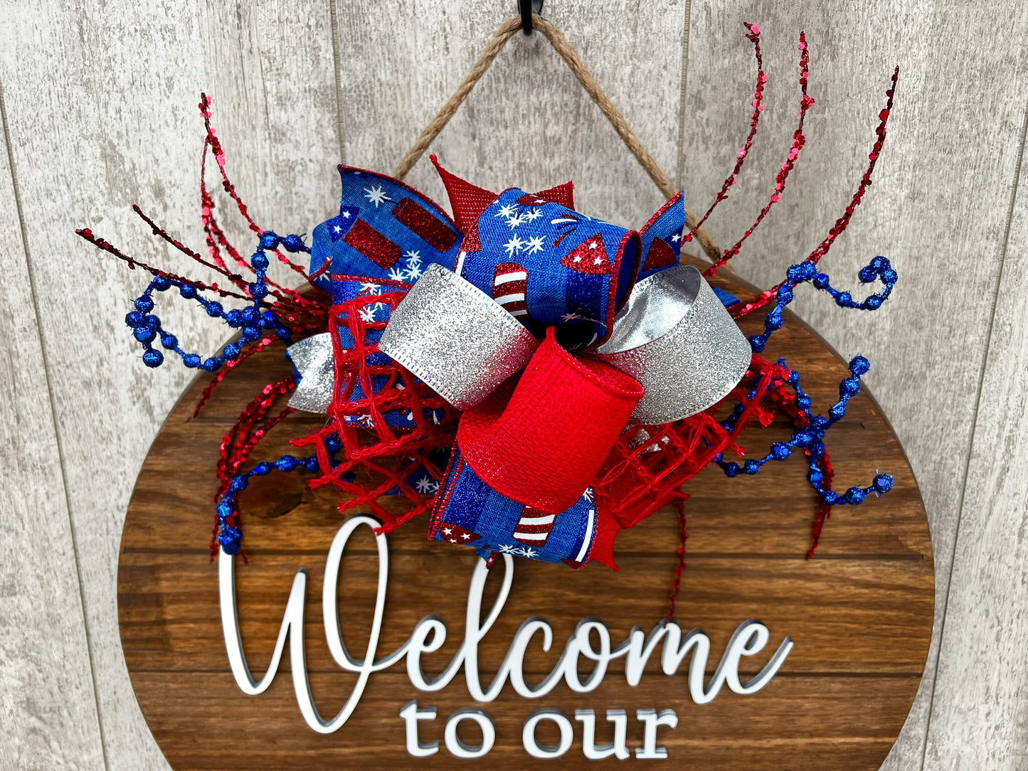 Patriotic Fireworks Interchangeable Bow Attachment