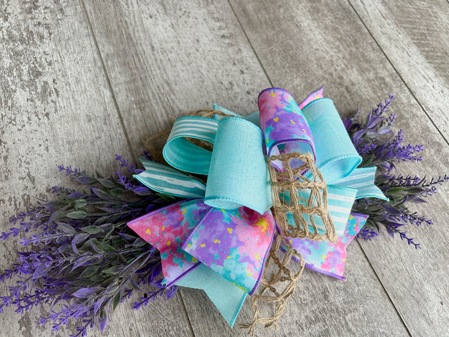 Watercolor Floral Interchangeable Bow Attachment