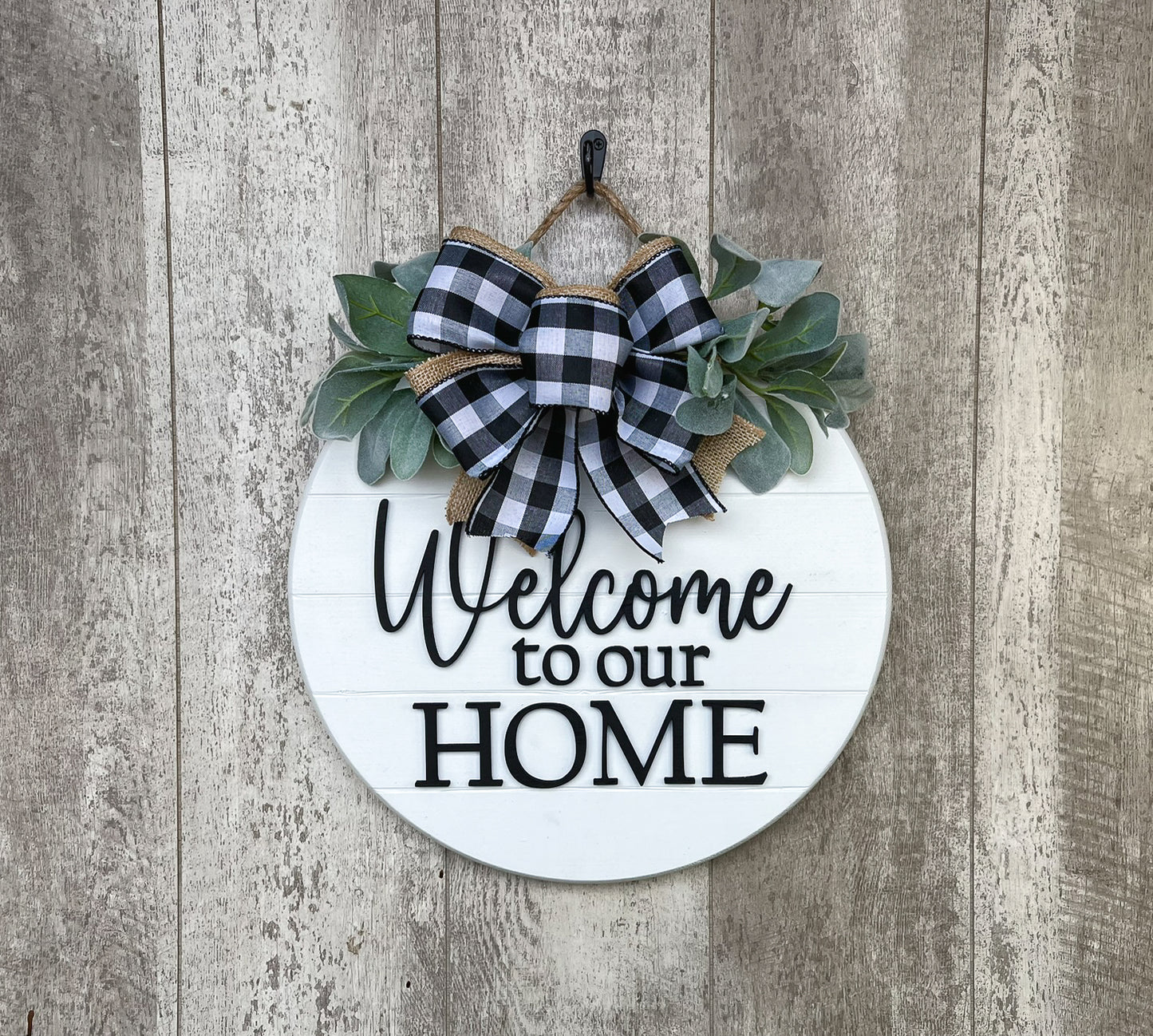 Welcome To Our Home Door Hanger, Interchangeable Door Hanger