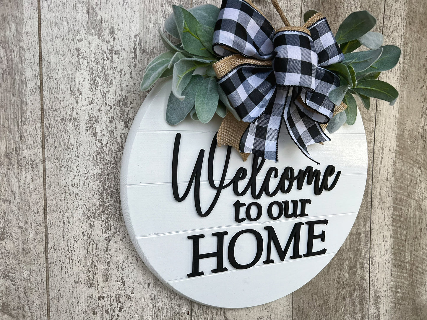 Welcome To Our Home Door Hanger, Interchangeable Door Hanger