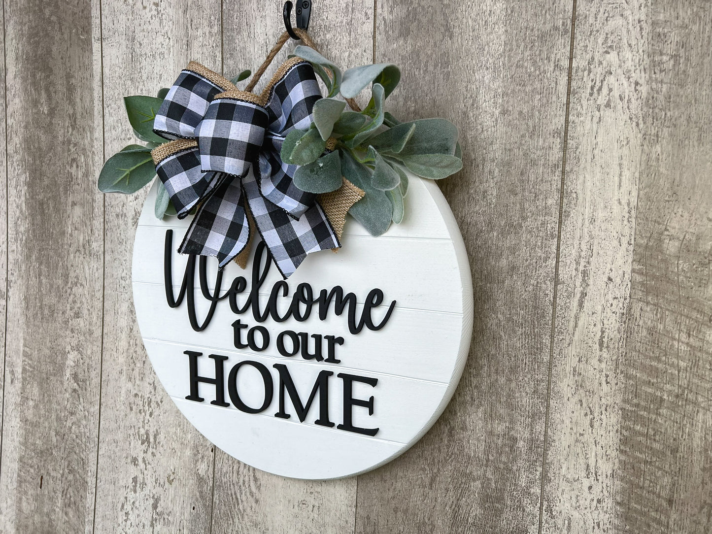 Welcome To Our Home Door Hanger, Interchangeable Door Hanger