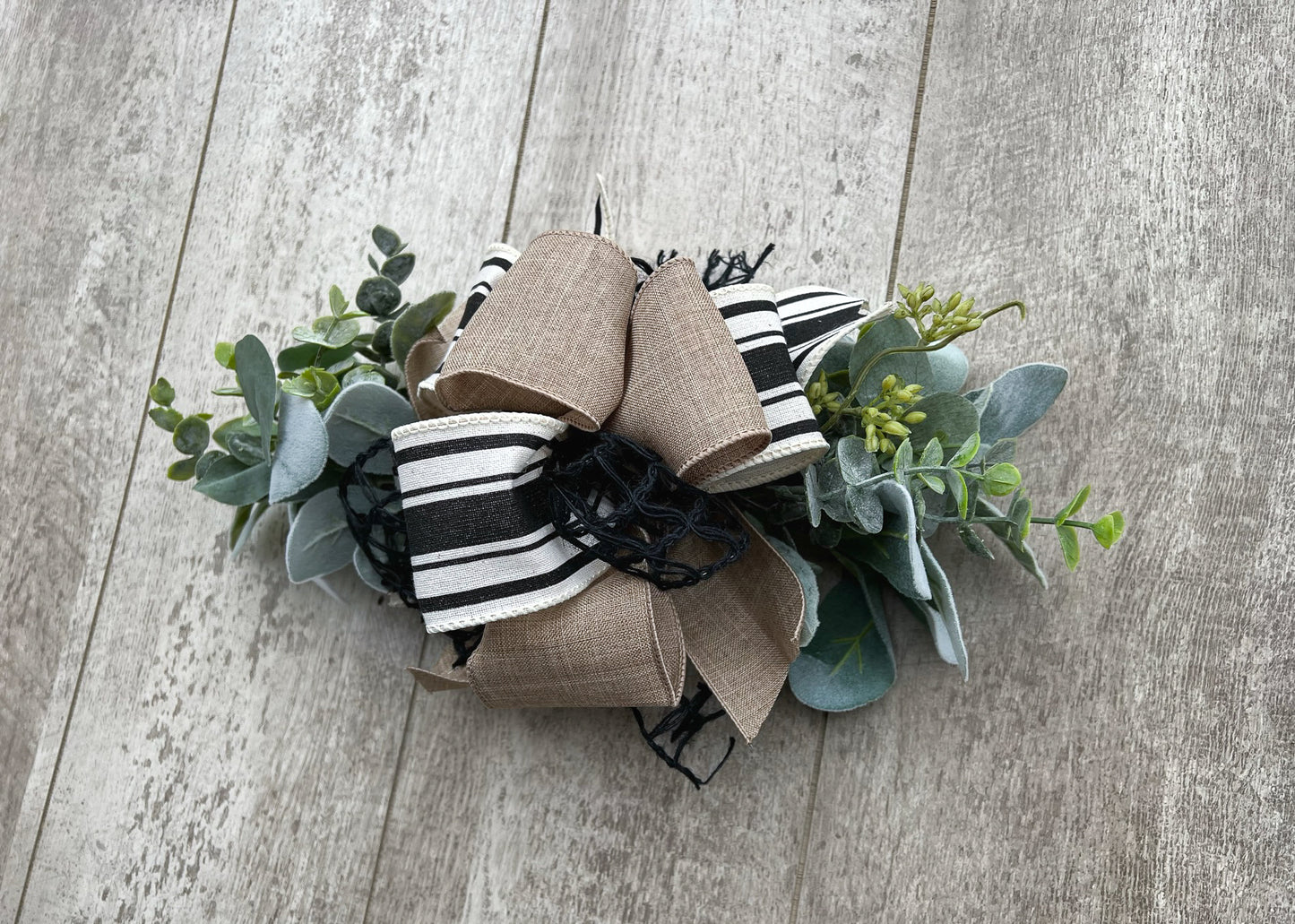 Farmhouse Black & Tan Trio Interchangeable Bow Attachment